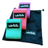 w8train 3 pack of hip bands. purple, pink and teal